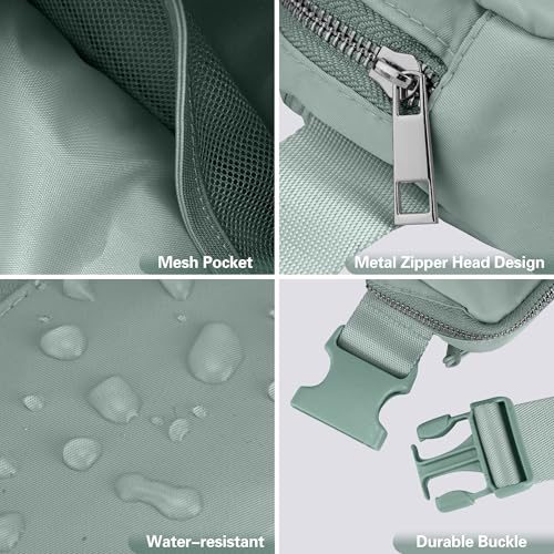Image of JSJ Mini Fanny Pack for Women & Men,Valentines Day Gifts for Girls Teens Kids Daughter Sister Her,Trendy Stuff Crossbody Bags Cute Everywhere Belt Bags. (Sage Gray)