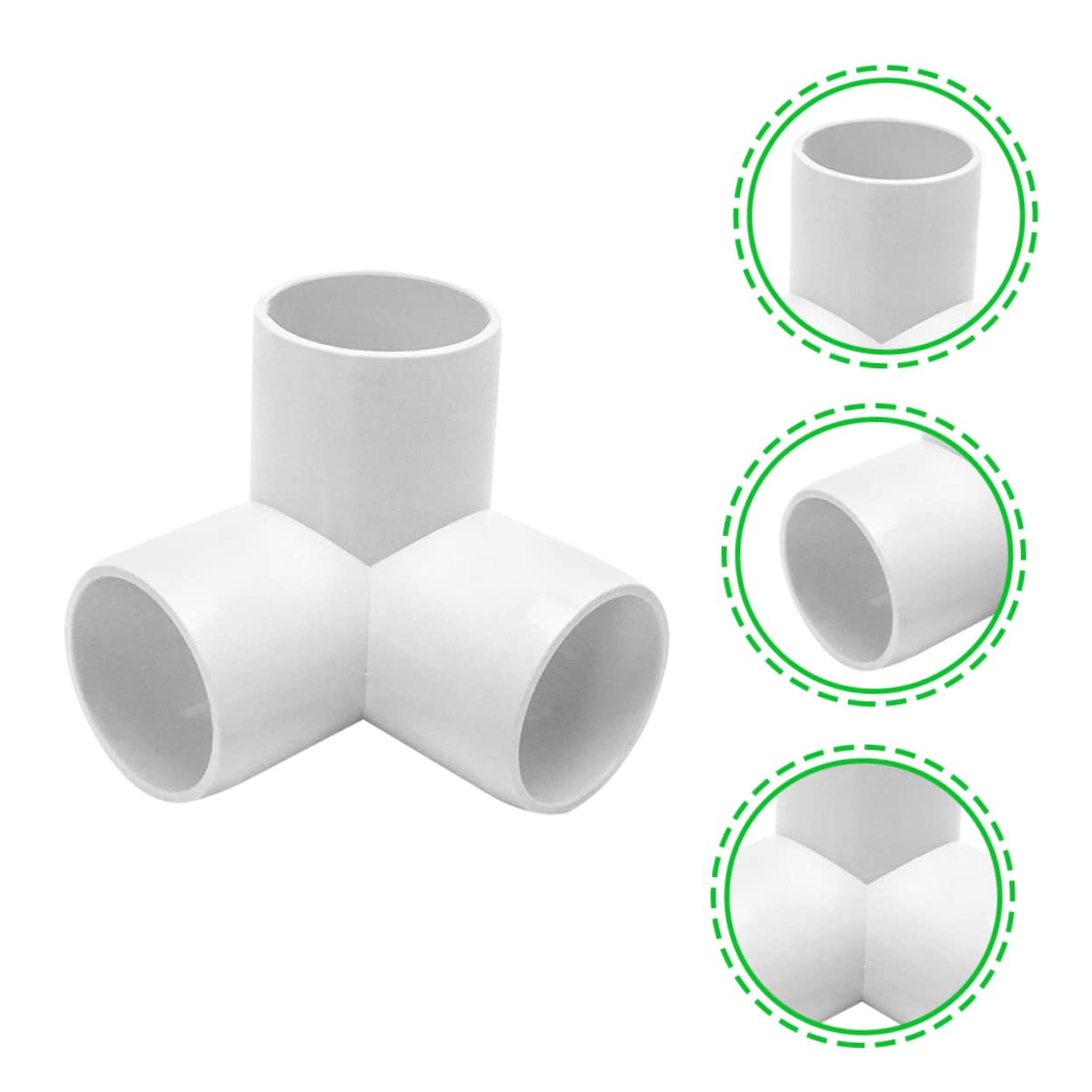 sourcing map Raccordi in PVC da 1-1/4, 6 connettori a gomito a 3 vie
