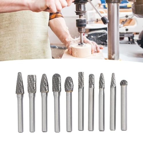 Set de 10 fresas rotativas de carburo para metal y madera miniatura 5