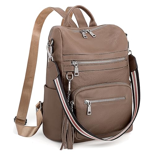 YALUXE Genuine Leather Backpack Purse for Women Fashion...