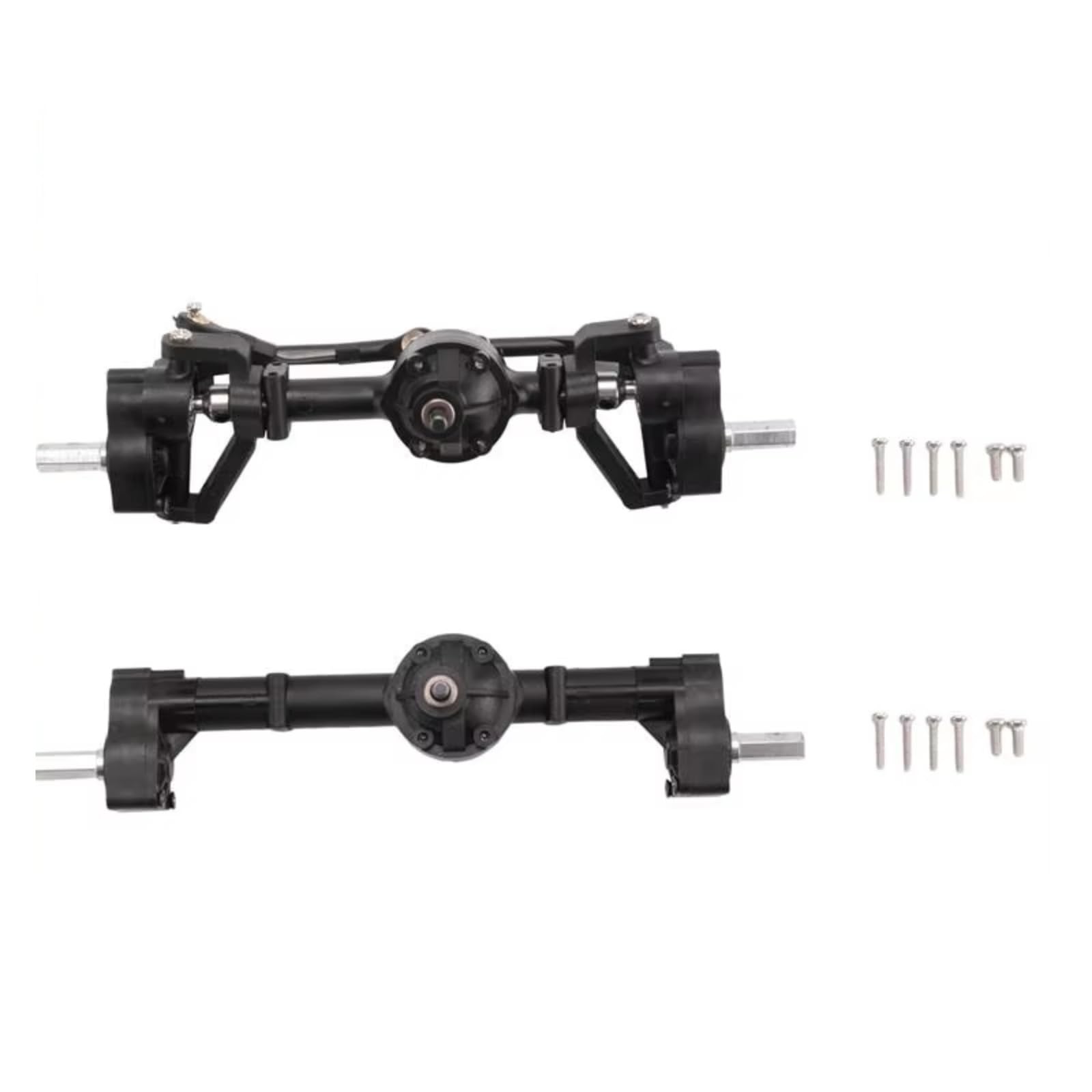 Compatible con WPL C14 C24 C24-1 C34 C44 B14 B24 1/16 Accesorios De Modificación Piezas Actualización Coche RC, 2 Eje Portal Delantero Y Trasero Piezas