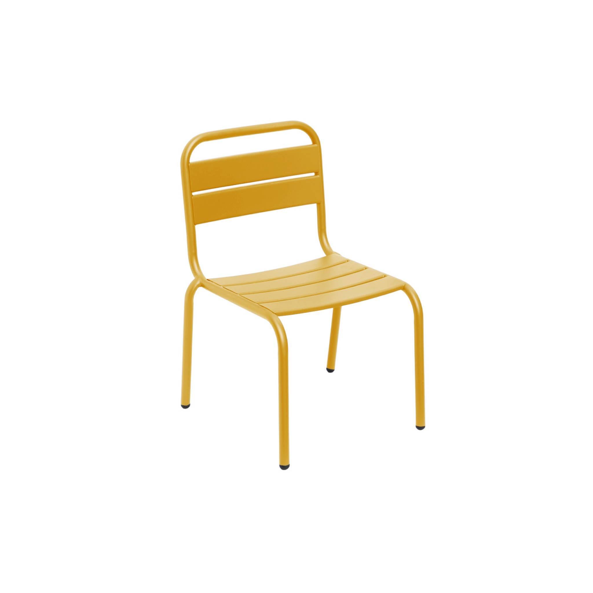 Alice's Garden sweeek - Lot de 2 chaises en métal Jaune pour Enfant. Salon de Jardin Enfant