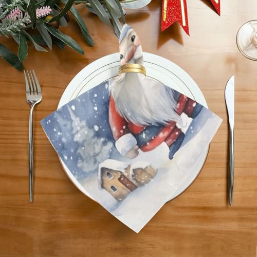 Servilletas de Tela Navidad Gnome Invierno Pack 6 miniatura 3