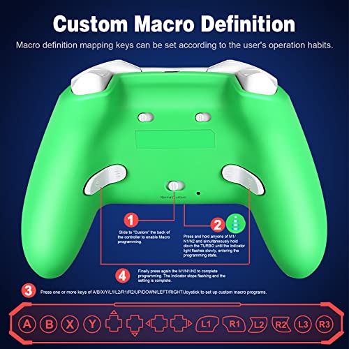 Wireless Controller Switch Pro Controller For Nintendo Switch/Pc Games/Ios & Android Phone With Macro, Precision Shooting, Turbo, Vibration, Motion Control, One-Key Wake Up, 2 Gear Trigger Adjustable #TOP3