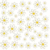 Liliaafar 40 Pcs Daisy Flower Pin for Women Daisy Enamel Lapel Pin White Collar Brooch for Coat Hat Clothes Bags Sweater Accessories