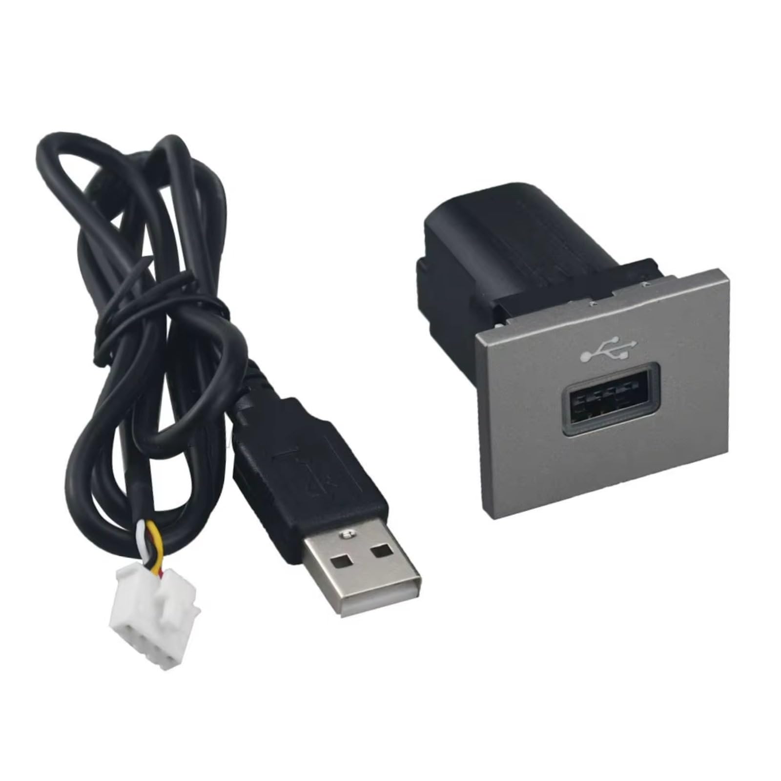 Porta USB Center Compatibile Con Ford Per Focus 2 Per Mk2 2009-2011 12V 24V Auto Convertita Adattatore Carico Del Veicolo Interfaccia Presa Flash Adattatore Presa USB(Silver)