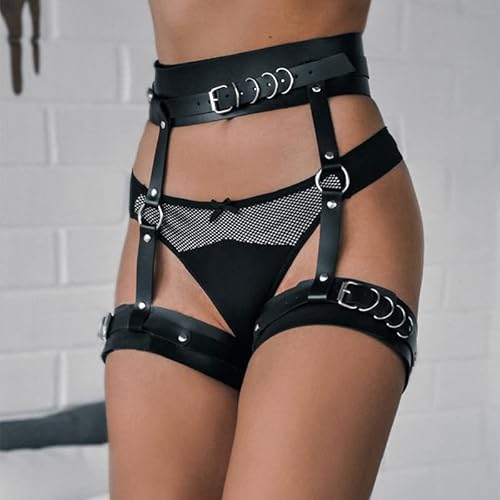 Punk Leather Body Belt Suspenders Lingerie Gothic Garter Belts Party Halloween Body Chain Accessories For Women And Girls #TOP2