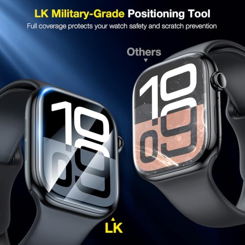 Image of LK 6 Pack for Apple Watch Series 11 Screen Protector 46mm Series 10 [Flexible TPU Not Glass] Self-Healing, Max Coverage, Bubble Free, HD Clear Screen Protector for iWatch S11 /S10 46mm, Anti-Scratch