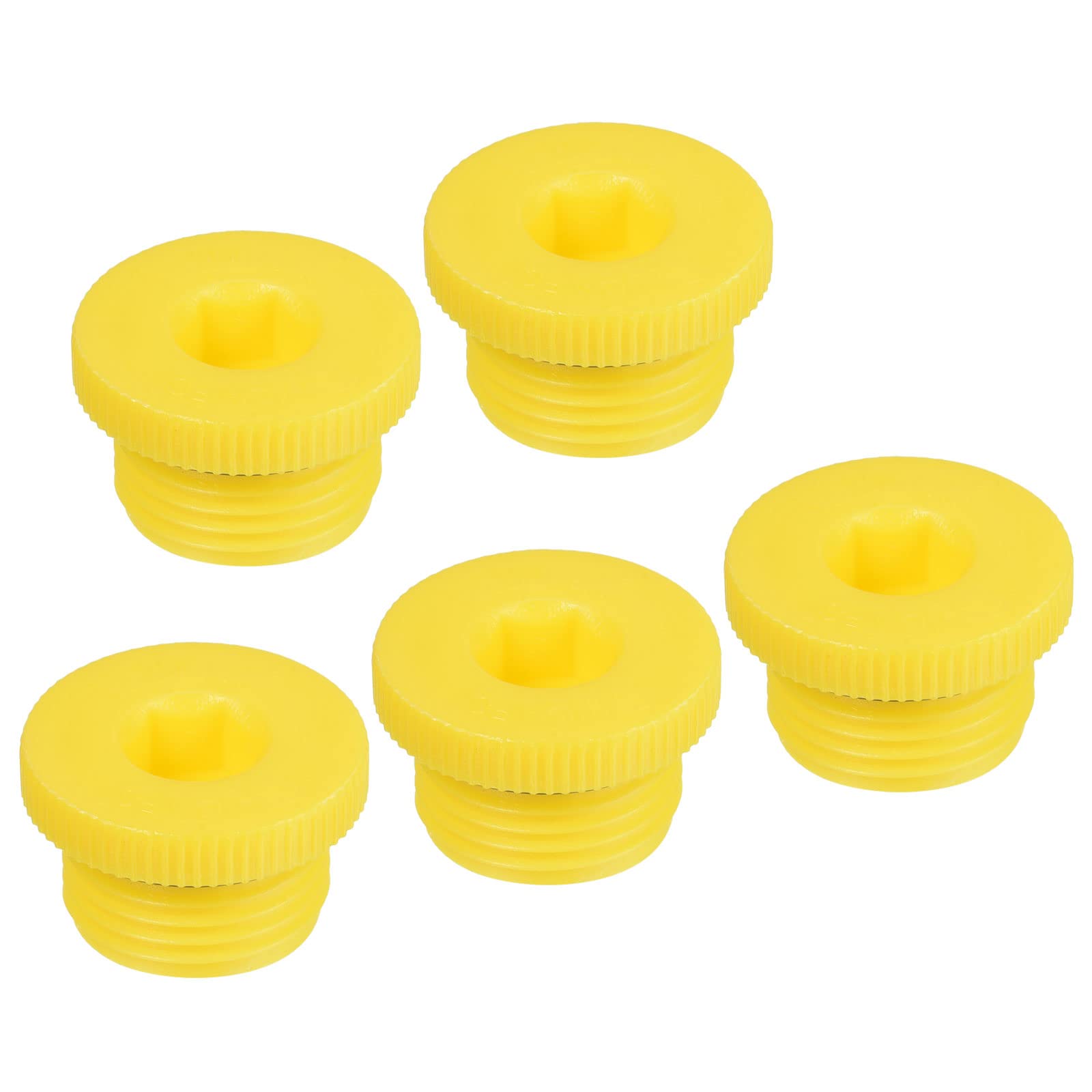 Douille hexagonale UNF 7/8 PATIKIL étanche en plastique PP jaune pour la protection de filetage