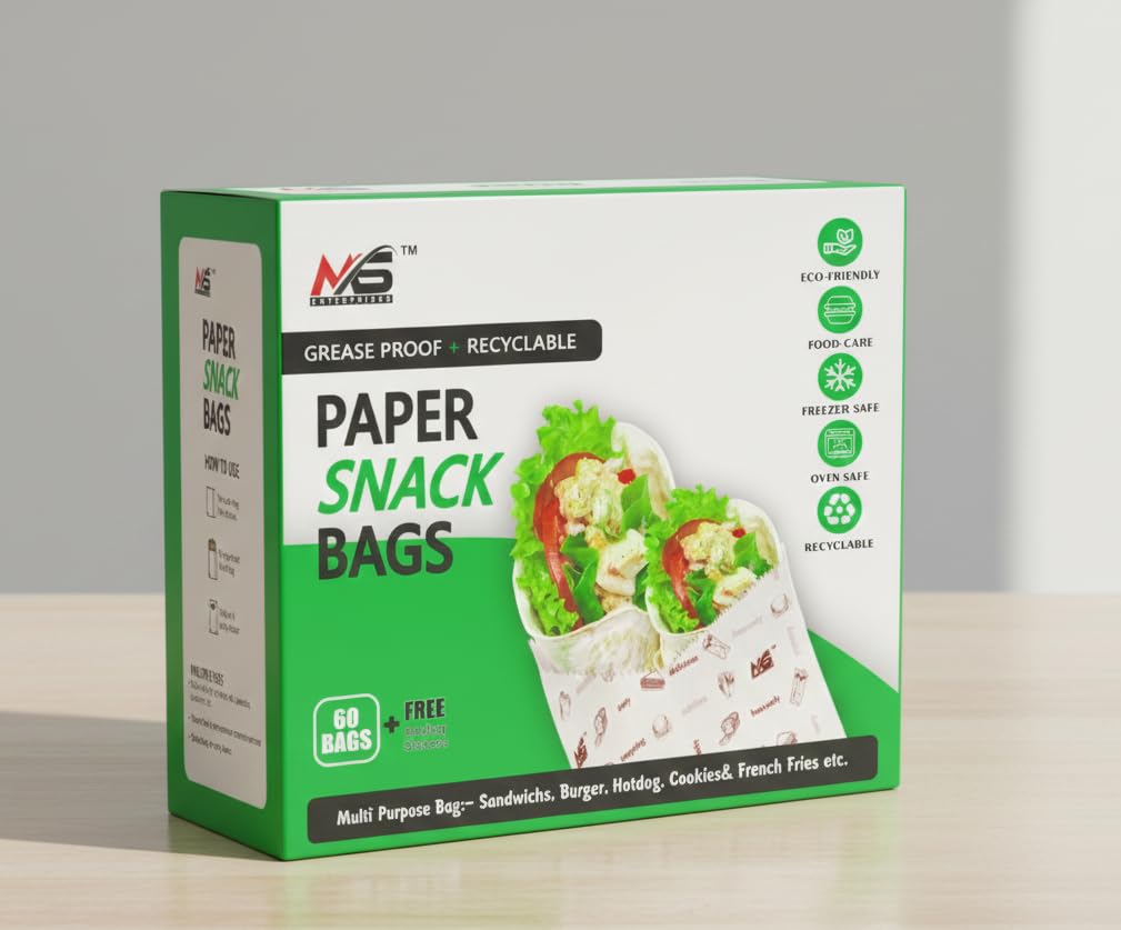 Paper Snack Bags - 240 Pack with Stickers -1 Paper Snack Bags - 240 Pack with Stickers -1