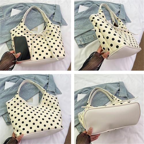 Corduroy Tote Bag for Women Polka Dot Shoulder Bags Slouchy Tote Top Handle Satchel Purse Hobo Bag Travel Gym Overnight 20253