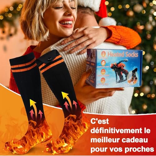 Chaussettes chauffantes électriques pour ski randonnée et pêche - 6