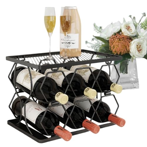 Soporte para 6 Botellas de Vino de Acero Inoxidable miniatura 1