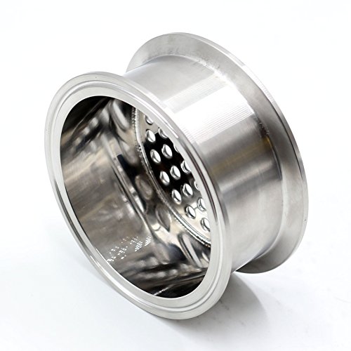 Image of HFS(R) 4 inch Tri Clamp Filter Plate with 6mm Pore Hole, Bottom Weld, Stainless Steel 304, High Pressure Sanitary Fitting