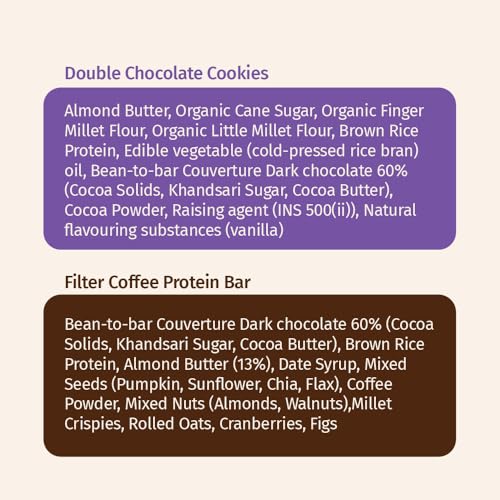 Image of The Good Kind Double Chocolate Cookies (1 Pack) & Filter Coffee Protein Bar (2 Pack), Plant Based Cookies & Bar, Perfect for Guilt free Snacking, Gluten Free, Palm Oil free & Vegan (Combo Pack of 3)