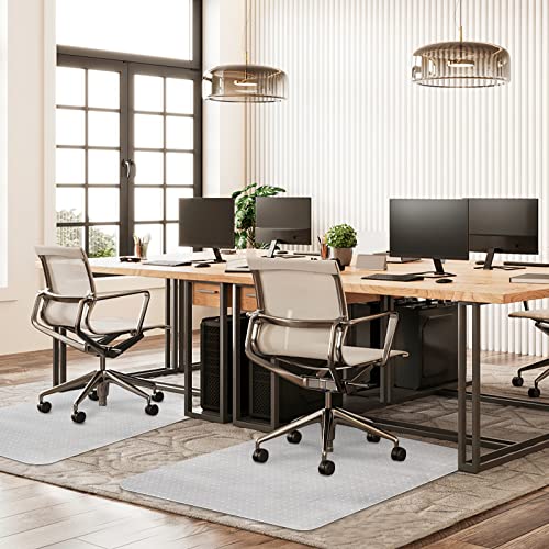 Office Chair Mat For Carpet Floors, Desk Mats 48"X36" For Rolling Desk On Low And Medium Pile Carpets, Rectangle Computer Gaming Plastic Floor Mats For Office Chair On Carpet, Flat Without Curling #TOP6