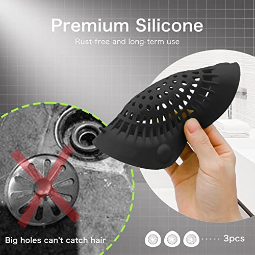 Tapón recolector de cabello para drenaje de ducha, 3 unidades miniatura 3