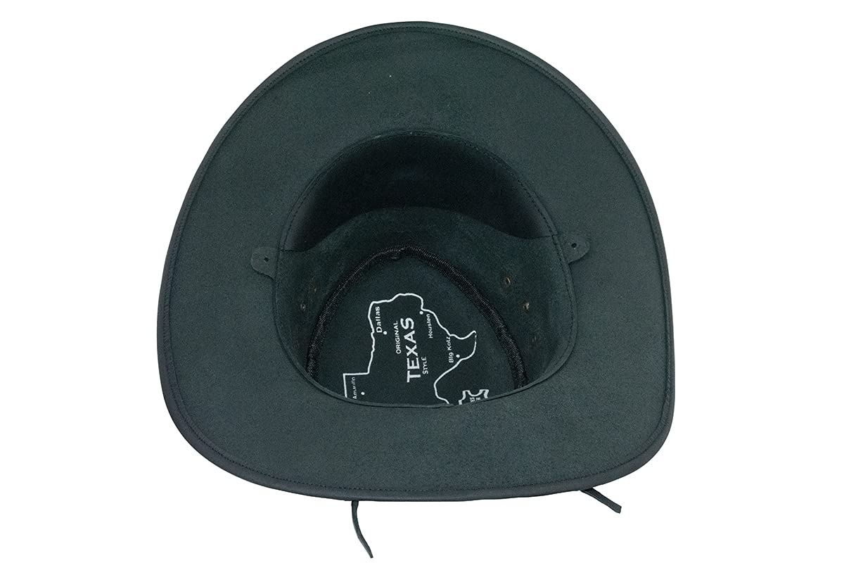 Black Jungle PENTLAND Cappello in Pelle, Cappello Occidentale, Australia, Cappello da Cowboy (Nero, XL)