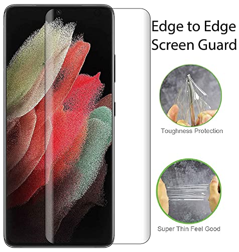 Image of OCTRIX Tempered Glass Design for samsung S21 ultra Advanced Border Less Full Edge to Edge 3D Curved UV Screen Protector and Easy Installation Kit (Pack of 1)- By Blackwik