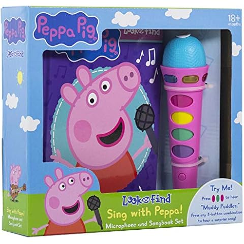 Peppa Pig - Sing with Peppa! Microphone and Look and Find Sound Activity Book Set - PI Kids (Play-A-Song) Cover