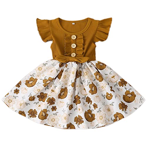 Image of Toddler Girls Tutu Dresses Cute Casual Short Sleeve Dress for Summer Daily Home School Party 2-8T