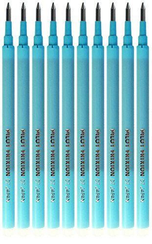 Pilot Gel Ink Refills for FriXion Erasable Gel Ink Pen, Fine Point 0.7mm, Light Blue Ink, Value Set of 10