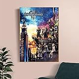 fabric poster kingdom hearts 3 Impresión de calidad de galería: blanco solar natural, papel semibrillante se utiliza para imprimir cada una de nuestras reproducciones de arte premium. Este papel es ideal para producir piezas de arte de alta gama, ya que permite que los colores vivos y la imagen se salgan contra la superficie similar al lienzo. Utilizamos tintas lujosas, resistentes a la luz solar y a la decoloración y el proceso de impresión Giclée estándar de la industria. Este proceso permite mostrar un color impresionante, textura, acabado y detalles de precisión, sirviendo como un gran regalo de vacaciones para todas las edades.