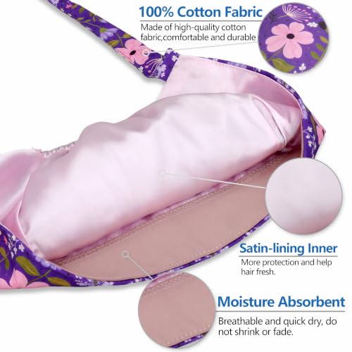 Image of QBA Adjustable Working Cap with Button, Cotton Working Hat Sweatband, Elastic Bandage Tie Back Hats for Women & Men, One Size