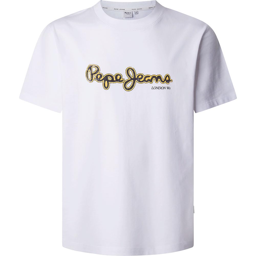 Pepe Jeans Men's Dorian Tee T-Shirt, White (White), M