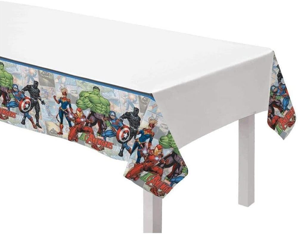amscan Marvel Avengers Powers Unite Design Plastic Table Cover-1Pc