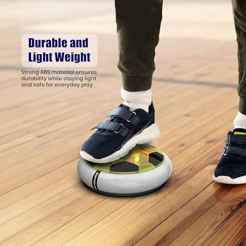 Image of Mirana Air Football Smart Toy for Kids | 3-Mode USB Type-C Rechargeable Hover Ball | Indoor Electric Hoverball with LED Lights | Birthday Gift for Boys & Girls 2 3 4 5 6 7 8 9 10 Years (Glow-Yellow)