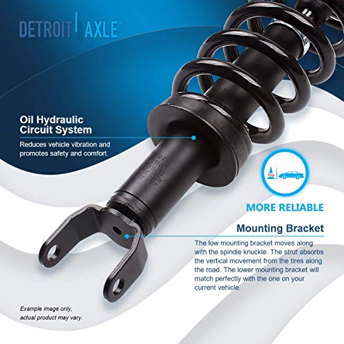 Image of Detroit Axle - 4WD 10pc Front Struts Kit for 2009-2010 Dodge Ram 1500, 2011-2012 Ram 1500, Struts & Coil Spring Tie Rods Sway Bars Boot & Bellows Replacement Suspension Ready Struts Shocks Assembly