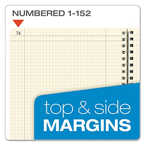 Ampad Computation Book, 4X4 Quad Ruled, 76 Sheets, 11-3/4" X 9-1/4" #TOP5