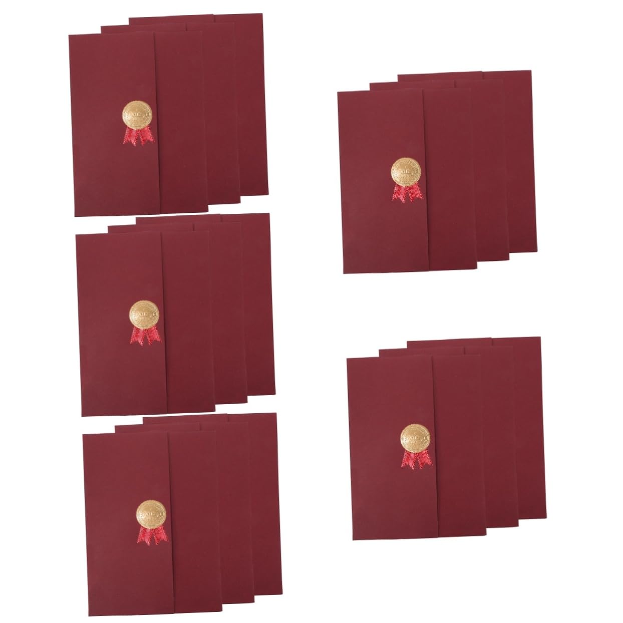 Housoutil 15 pezzi Copertine per Certificati Formato Letter Portadocumenti in Carta Resistente con Arrotondati Elegante e Leggero per Diplomi e Documenti Ufficiali Colore Vino