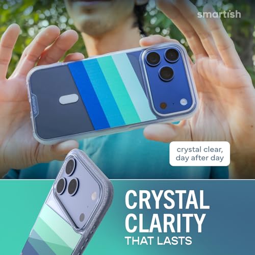 Image of Smartish iPhone 17 Pro Max MagSafe Clear Case - Gripmunk Magnetic Slim Case [Lightweight + Protective] Anti-Yellowing Thin Grip Clear Cover for Apple iPhone 17 Pro Max - Deep End
