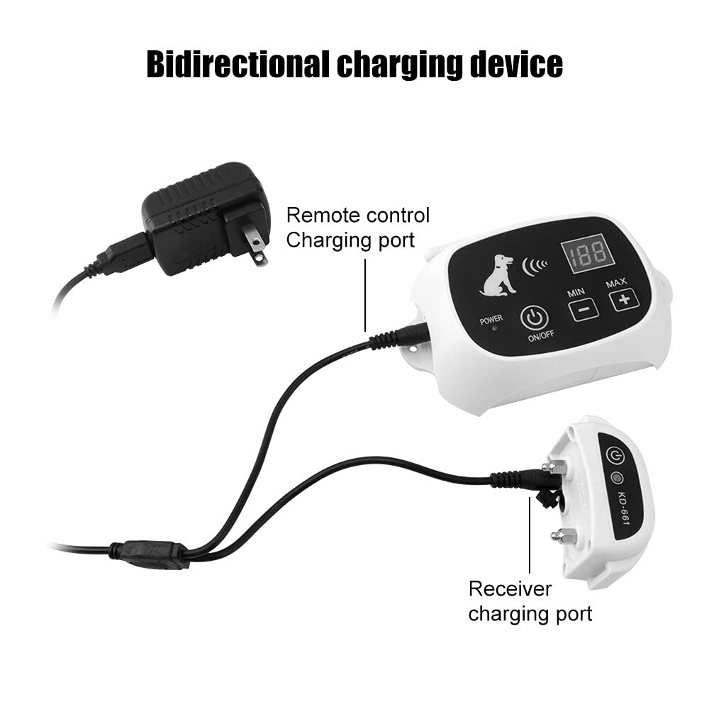 Système de clôture de Chien à Distance sans Fil étanche 1/2/3 Animaux de Compagnie 0-100 Niveau Dispositif de clôture électronique Collier de Dressage de Chien Choc électrique 661Cfor3dogs