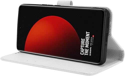Miniatura 5 de Funda de piel sintética para Xiaomi 12S Ultra, funda de piel sintética con tapa para Xiaomi Mi 12S Ultra 2203121C, color blanco