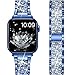 Ygtiecs Compatible with Apple Watch Band 41mm 40mm 38mm women, Dressy Apple Watch Band Bling Diamond, Lightweight and Easy Adjustable Bracelet for iWatch band Series 8 7 6 5 4 3 2 1 SE - Blue