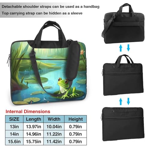 Bolso para Laptop Frog in Pond Unisex miniatura 3