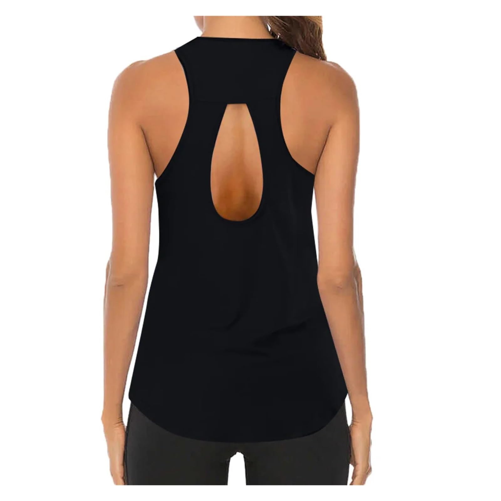 Canotte da Allenamento da Donna Top da Yoga da Donna Gilet Sportivo Sottile e Sciolto T-Shirt Senza Maniche Traspirante Palestra Fitness Camicie da Corsa Canotte Sexy da Ragazza(E,M)