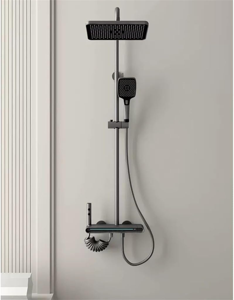 Shower set, household gun, gray pressurized nozzle, bathroom piano key, shower, complete image 2