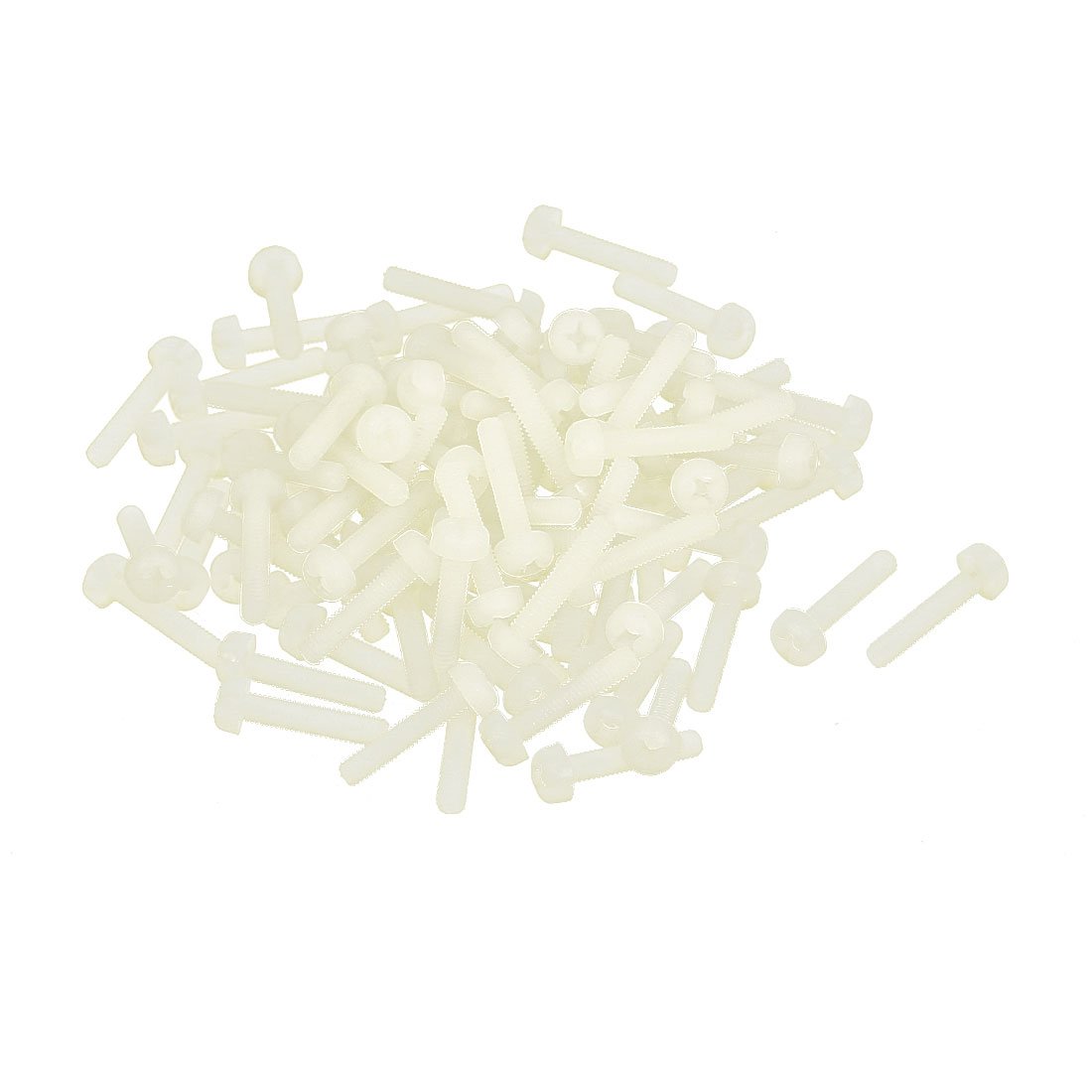 Uxcell Beige Sourcingmap M3 X 15Mm Nylon Phillips Round Head Machine Screws Bolts 100Pcs