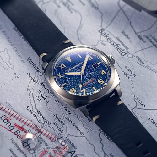 Image of Spinnaker Men's 42mm Hull California Automatic Watch with Leather Strap SP-5071