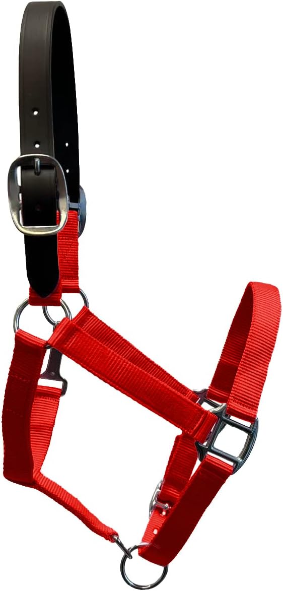 Break Away Adjustable Leather Pony Nylon Halter