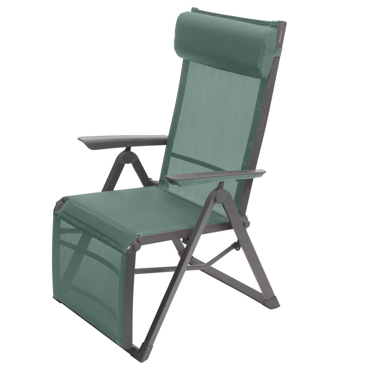 Hespéride - Fauteuil de Jardin inclinable Decima Vert Olive et Graphite