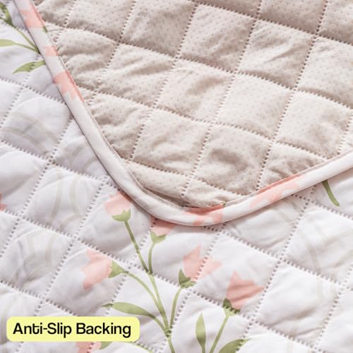 Image of House of Quirk 'Mughal Series' Printed Quilted Sofa Cover for 1 /2 /3 /4 Seater - Anti-Slip, Washable Couch Protector Slipcover (Four Seater, Gulbahar, 80x210 cm)