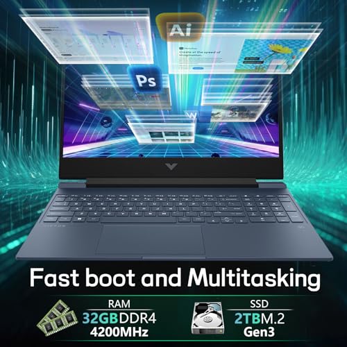 HP Victus 15 Gaming Laptop, 15.6" FHD 144Hz Display Portatil Gamer, Core i7-13620H, NVIDIA GeForce RTX 4060,32GB RAM 2TB SSD, Webcam, Backlit Keyboard, WiFi 6, Lifetime Windows 11 Pro and Office Pro - Image 5