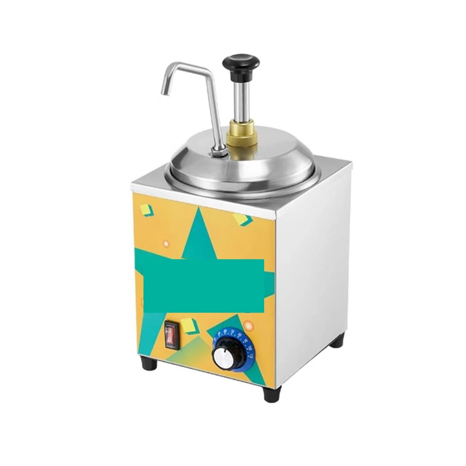 Gqnblvhzupdm One Color Syrup Machine, Commercial Sauce Hot Extruder Machine 2.5L Cheese Dispenser Warmer Chocolate Tomato Pump