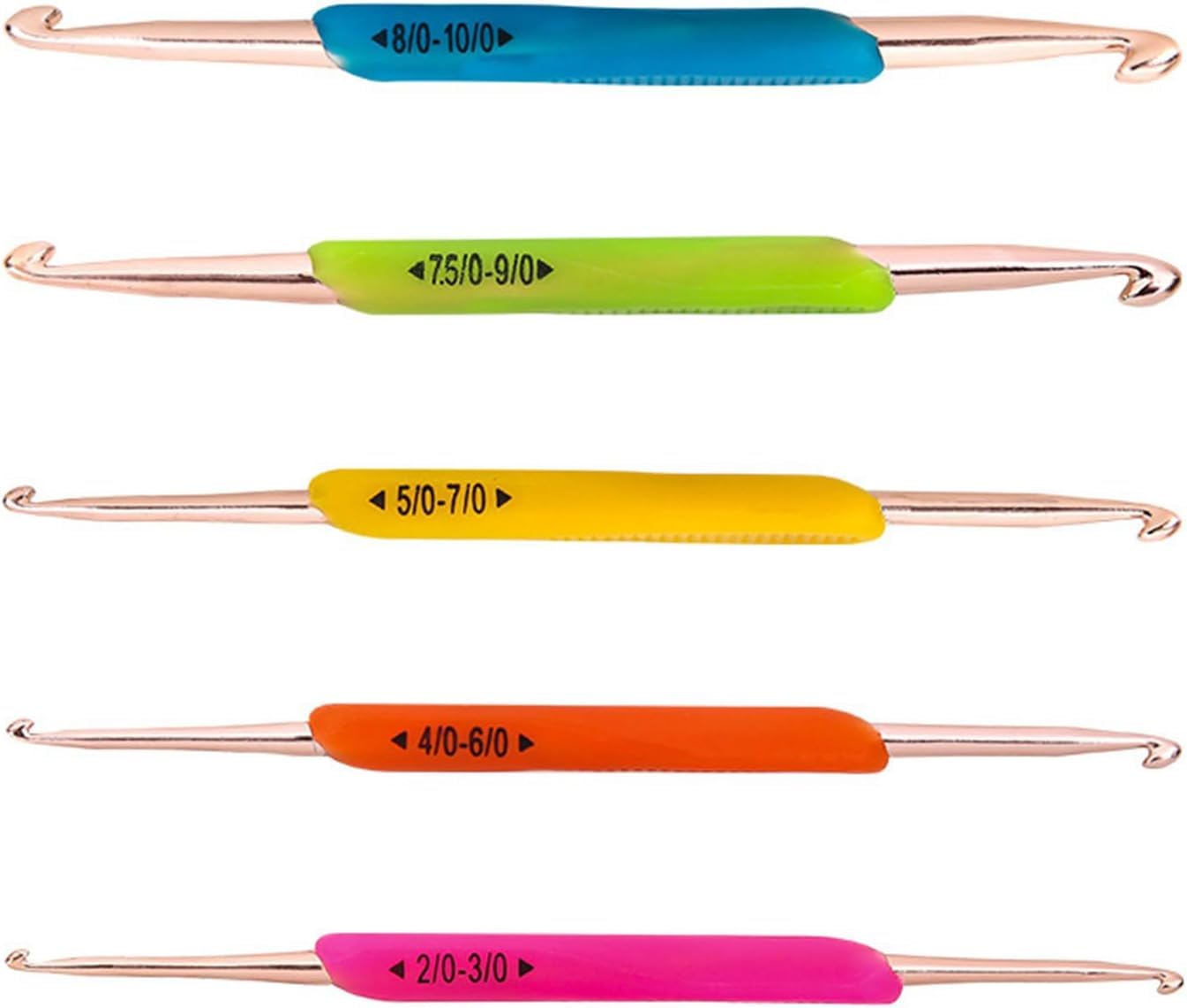 Ergonomic Crochet Hook Set – 5 Sizes (2mm-10mm) Colorful Rubber Grip, Metal Yarn Needles for Knitting, DIY Crocheting, Craft Kit, Beginner-Friendly-image-31