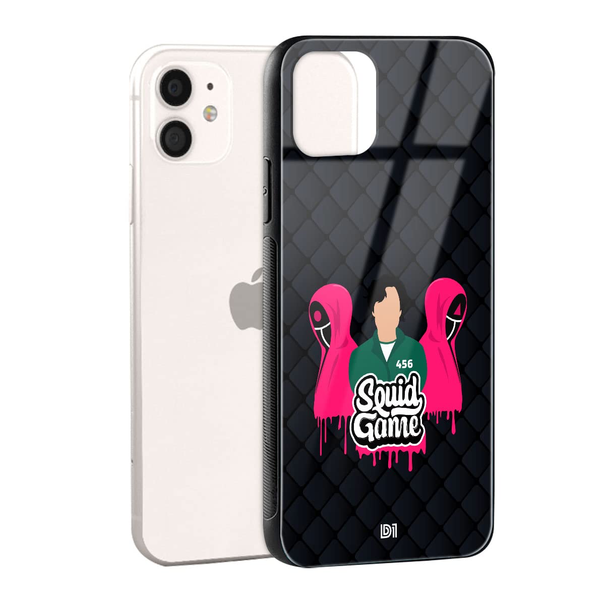DWELLSINDIA Squid Games Design TPU & Glass Case Back Cover